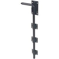 Garage Door Drop Bolt Heavy Duty Gate Shed Barn Stable Galvanised Black