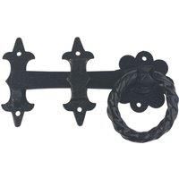 GateMate Ornamental Ring Gate Latch Black 250mm (134YV)