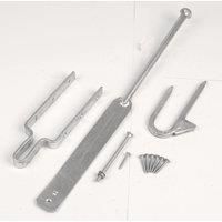 Gatemate 0360001" GALV P20 FG Staple Catch Spring Set, Galvanised, 3", Set of 3 Pieces