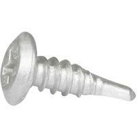 DuraPost Ruspert Silver Pan Self Drilling Screw - 4.8 x 16mm - Pack of 10