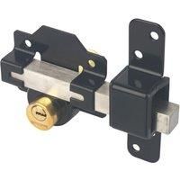 Gatemate Security Garden Shed Gate Lock Long Throw Locking Bolt Double Locking