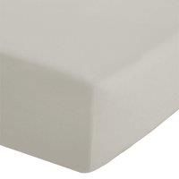 Catherine Lansfield Easy Iron Percale Double Fitted Sheet Cream