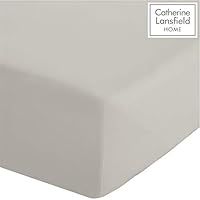 Catherine Lansfield Easy Iron Percale Super King Fitted Cream
