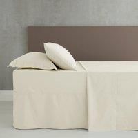 Catherine Lansfield Easy Iron Percale Double Flat Sheet Cream