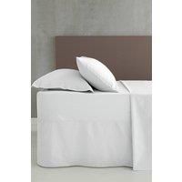 Catherine Lansfield Easy Iron Percale Double Fitted Valance Sheet White
