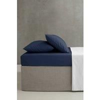 Catherine Lansfield Easy Iron Percale Single Fitted Sheet Navy