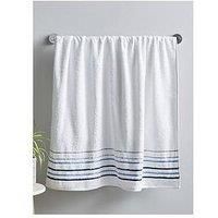 Catherine Lansfield Bathroom Java Stripe 450 gsm Soft & Absorbent Cotton Bath Towel Black