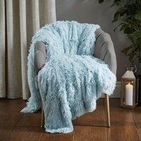 Catherine Lansfield Cuddly Throw, Duck Egg, 150x200cm
