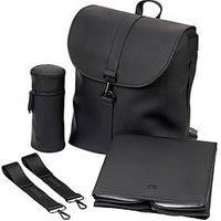 BABABING Sorm Baby Changing Backpack with Adjustable Shoulder Straps, 4 Compartments, Large Nappy Bag with Change Matt & Insulated Bottle Holder, Newborn Essentials - Black