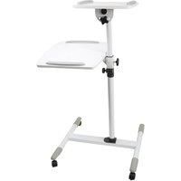 Proper Adjustable Trolley for Laptop and Projector - White