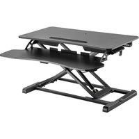 Proper Mobile Sit/Stand Up PC Desk Workstation | For monitor and keyboard elevator with height adjustment for better posture