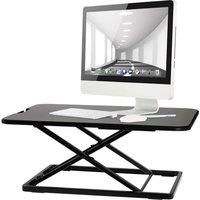 ProperAV Slim Profile Sit or Stand Up Desktop Workstation 5 Height Settings - Black