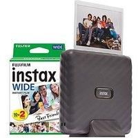 Fujifilm Instax Link Wide Printer & 20 Shots - Ash White