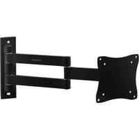 ProperAV Heavy Duty Swing Arm TV Wall Bracket 13" 19" 22" 23" 24" 28" Tilt 70° VESA Max 100x100 Black