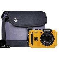 Kodak Pixpro Wpz2 4X Zoom Tough Camera Inc Shoulder Bag With Compartment & 32Gb Microsd Card - Yellow, Yellow