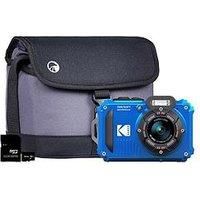 Kodak Pixpro Wpz2 4X Zoom Tough Camera Inc Shoulder Bag With Compartment & 32Gb Microsd Card - Blue