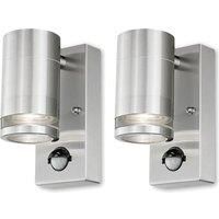 4LITE Marinus Range 4L2/3002 Smart LED Outdoor Wall Light - Stainless Steel, Twin Pack, Stainless Steel