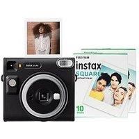 Fujifilm Instax Instax Square Sq40 Instant Camera With 20 Shot Pack - Black