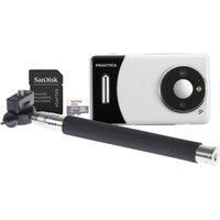 Praktica DZ13 Compact Digital Camera with SanDisk 32GB MicroSD Card & Selfie Stick - 13MP Dual CMOS Sensors, Wide-Angle Lens & 18x Zoom, Full HD Video