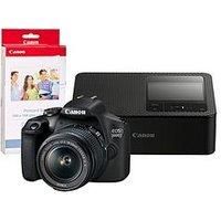 Canon Eos 2000D Camera 18-55Mm Is Ii Lens With Cp1500 Printer Kp-36Ip 36 Shot Black