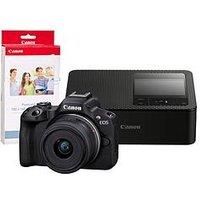Canon Eos R50 Camera With Rf-S 18-45Mm Lens Cp1500 Printer Kp-36Ip 36 Shots Black