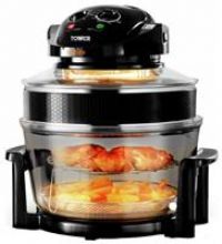 Tower T14001 12L Halogen Oven with 5L Extender Ring  Black