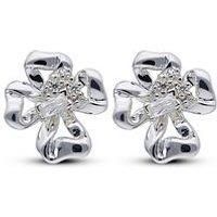 The Love Collection Sterling Silver Flower Studs