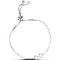 The Love Collection Sterling Silver Infinity Bolo Bracelet