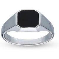 Sterling Silver Black Stone Ring