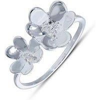Sterling Silver Floral Open Ring