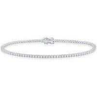 The Love Collection Sterling Silver 1Ct Lab Grown Diamond Tennis Bracelet