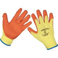 Sealey Worksafe TSP121L/6 Super Grip Knitted Gloves Latex Palm (Large) - Pack of 6 Pairs