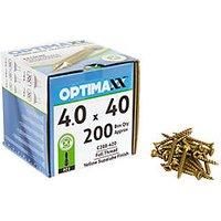 Optimaxx 4 x 40mm Woodscrews - Box of 200