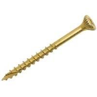 OPTIMAXX Woodscrews - 5.0 x 60mm - Box of 100 - Self-Countersinking Head - Double Reinforced Collar - Razor Sharp Point