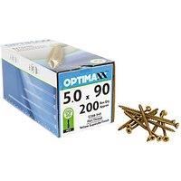 Optimaxx PZ Countersunk Passivated Double Reinforced Wood Screw - 5 x 90mm - Pack of 200