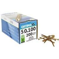 Optimaxx PZ Countersunk Passivated Double Reinforced Wood Screw - 5 x 100mm -
