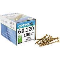 Optimaxx Box of 100 6.0 x 120 mm Full threaded Woodscrews