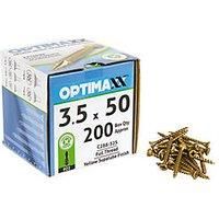 Optimaxx PZ Countersunk Passivated Wood Screw - 3.5 x 50mm - Pack of 200