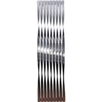 Aeon Twister Designer Radiator 1800 x 400mm Btu 4290 Brushed & Polished Stainless Steel in Brushed/Polished Steel