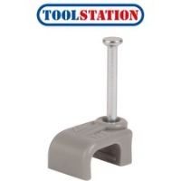 Twin & Earth Cable Clips Grey 2.5mm