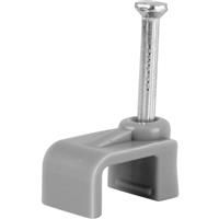 Made4Trade Twin & Earth Cable Clips 4mm (100 Pack) in Grey