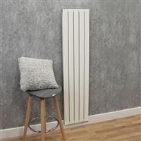 Ultraheat Smyrna Vertical Designer Radiator 1800 x 485mm Btu 4235 Aluminium in White