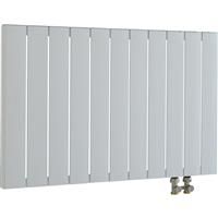Ultraheat Smyrna Horizontal Designer Radiator 600 x 1115mm Btu 3907 Aluminium in White