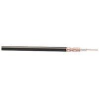 Time RG59 Black 1-Core Round Coaxial Cable 25m Drum (452JY)