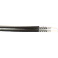 Time RG6 Black 2-Core Shotgun Coaxial Cable 25m Drum (981JY)