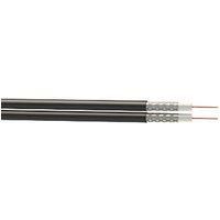 Time RG6 Black 2-Core Shotgun Coaxial Cable 50m Drum (562JY)