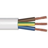 Time 3183Y White 3-Core 1mm Flexible Cable 25m Drum (153PY)