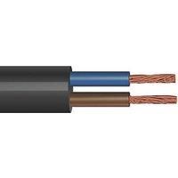 Time 2182Y Black 2-Core 0.75mm Flexible Cable 10m Coil (498PY)