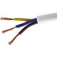 Time 3183Y White 3-Core 1.0mm Flexible Cable 10m Coil (524PF)