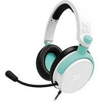 STEALTH C6-100 Gaming Headset BURST Edition - Teal White, Compatible with Current Gen Consoles, with Flexible Mic, 3.5mm Jack, 1.5m Cable, Lightweight, Comfortable and Durable